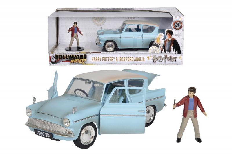 Harry Potter Auto Ford Anglia 1959 1:24 s figurkou Harryho Pottera